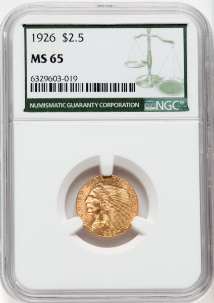 1926 $2 1/2 Green Label 65 NGC