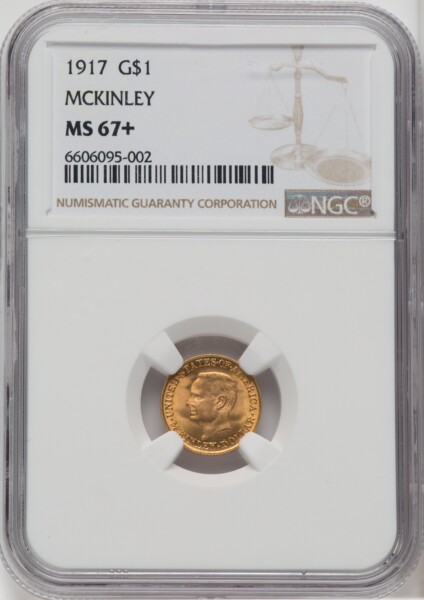 1917 G$1 McKinley NGC Plus 67 NGC
