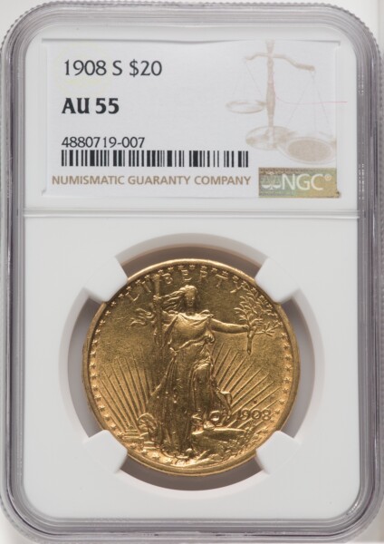 1908-S $20 55 NGC