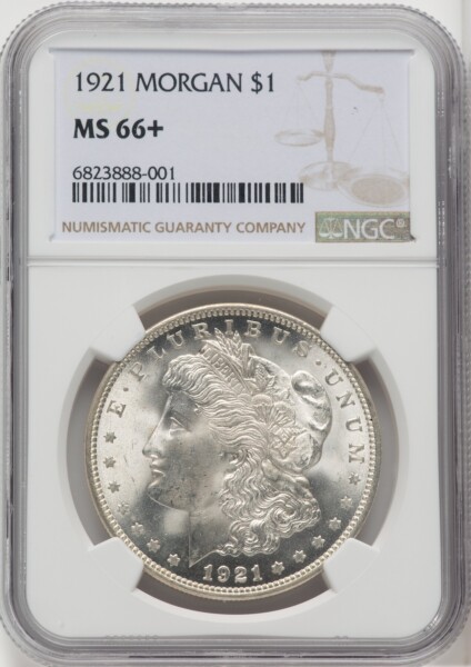 1921 S$1 Morgan, MS NGC Plus 66 NGC
