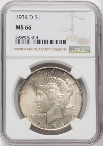 1934-D S$1 66 NGC