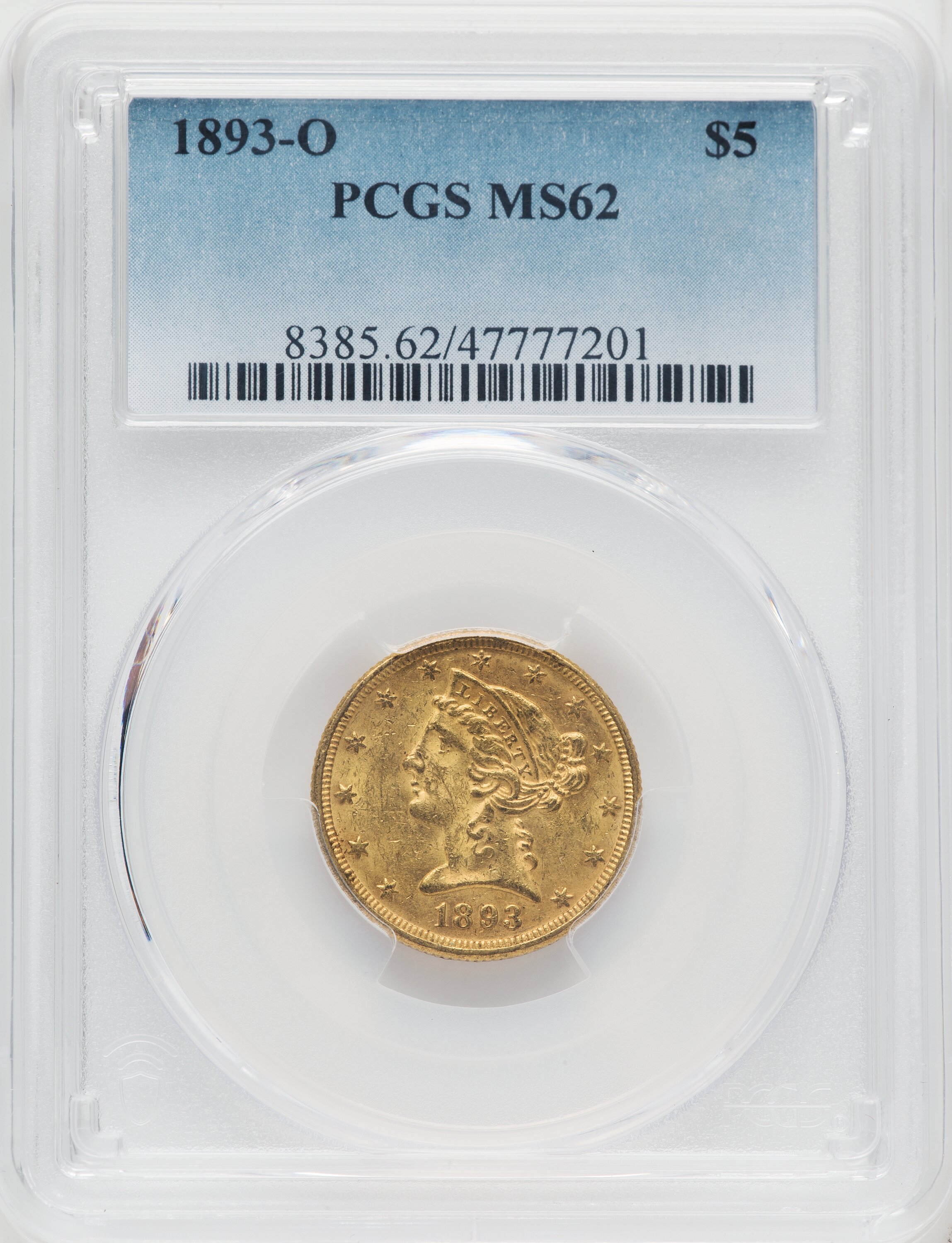 1893-O $5 62 PCGS