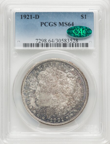 1921-D S$1 CAC 64 PCGS