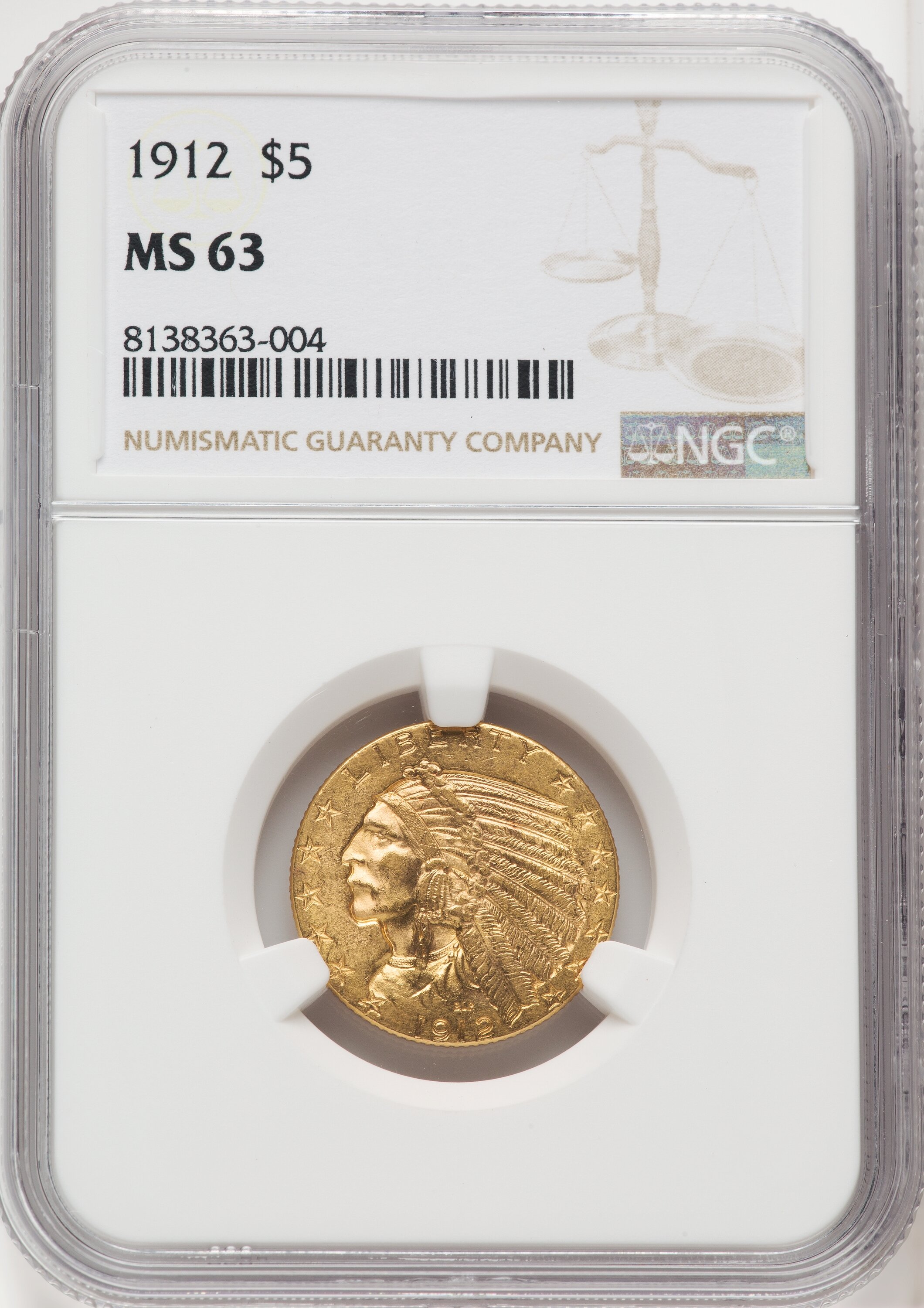 1912 $5 62 NGC