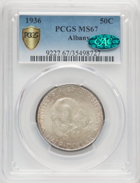 1936 50C Albany, MS CAC PCGS Secure 67 PCGS