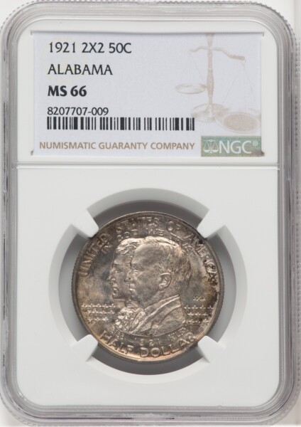 1921 50C Alabama 2X2, MS 66 NGC
