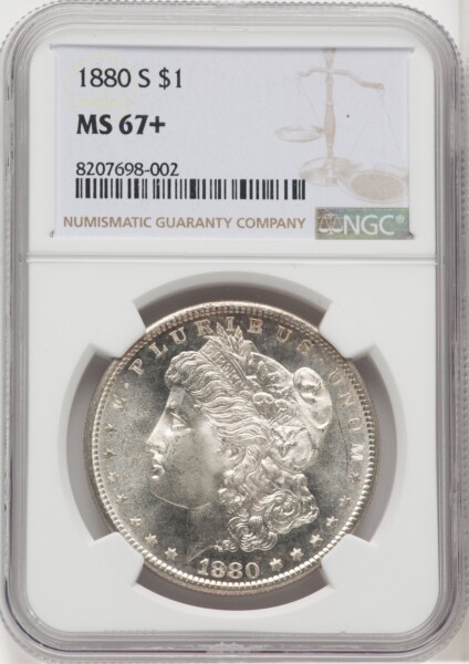 1880-S S$1 NGC Plus 67 NGC