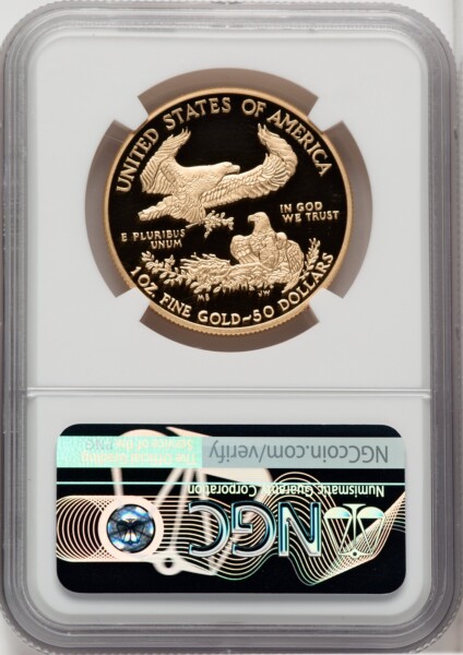 2021-W $50 One Ounce Gold Eagle, Type One,  DC 70 NGC