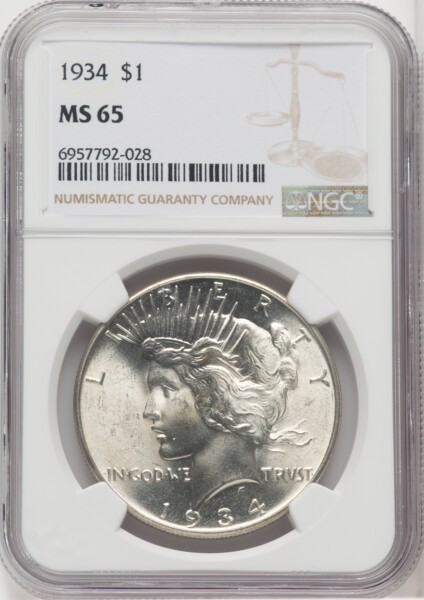 1934 S$1 65 NGC