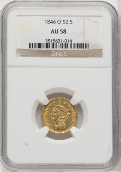 1846-O $2 1/2 58 NGC