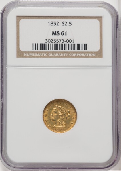 1852 $2 1/2 61 NGC