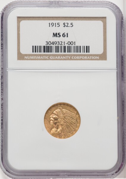 1915 $2 1/2 61 NGC