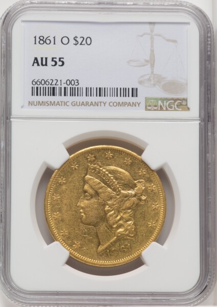 1861-O $20 55 NGC