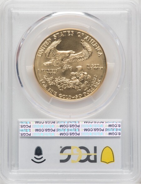 1986 $50 One-Ounce Gold Eagle, MS 70 PCGS