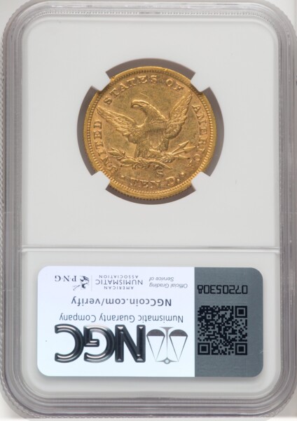 1865-S $10 865 Over Inverted 186 58 NGC