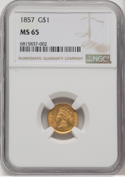 1857 G$1 65 NGC