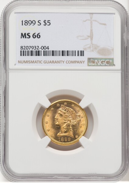 1899-S $5 66 NGC