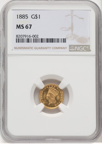 1885 G$1 67 NGC