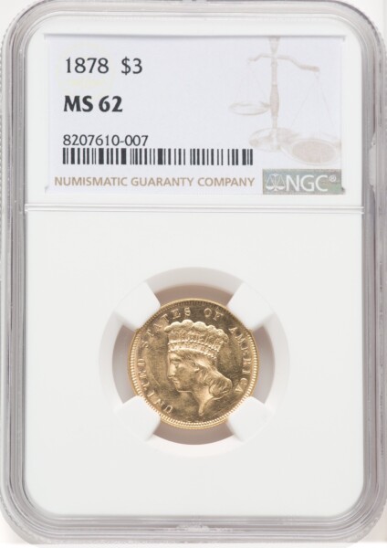 1878 $3 62 NGC