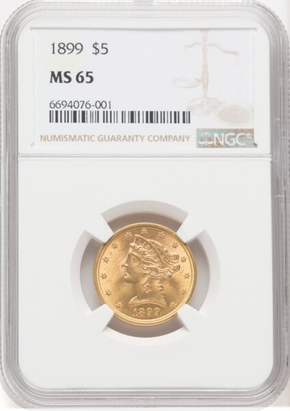 1899 $5 65 NGC