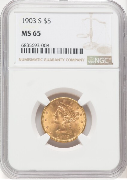 1903-S $5 65 NGC