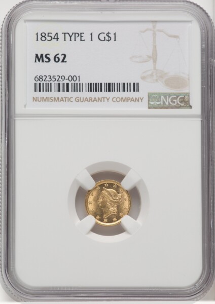 1854 G$1 Type One 62 NGC