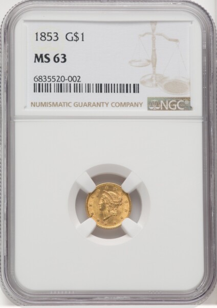 1853 G$1 63 NGC