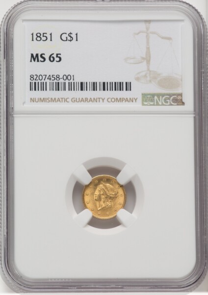 1851 G$1 65 NGC