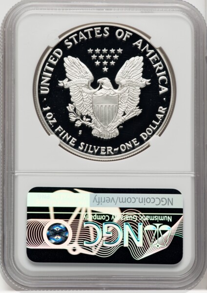 1986-S S$1 Silver Eagle, DCAM Thomas Uram 70 NGC