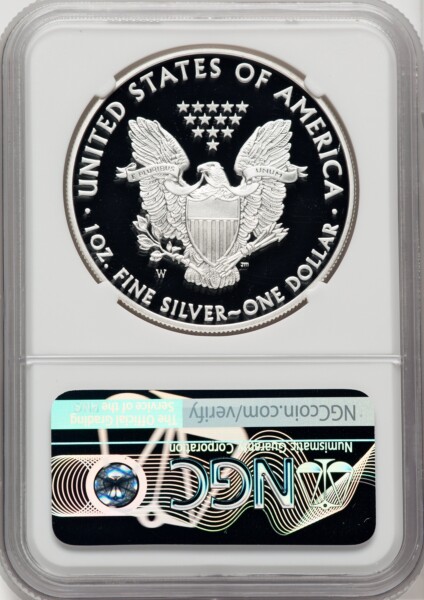 2008-W S$1 Silver Eagle, DC 70 NGC