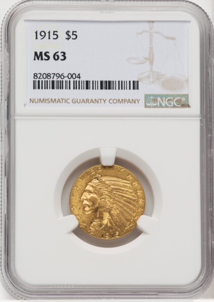 1915 $5 63 NGC