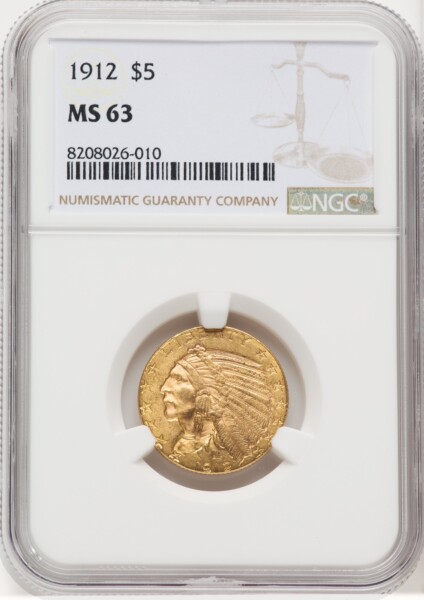 1912 $5 63 NGC