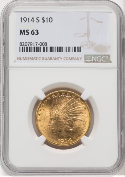 1914-S $10 63 NGC