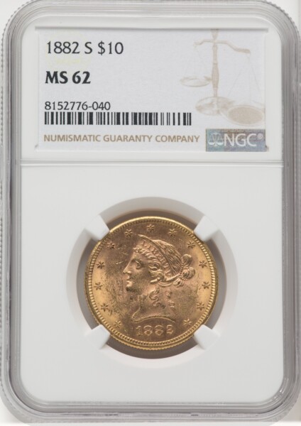 1882-S $10 62 NGC
