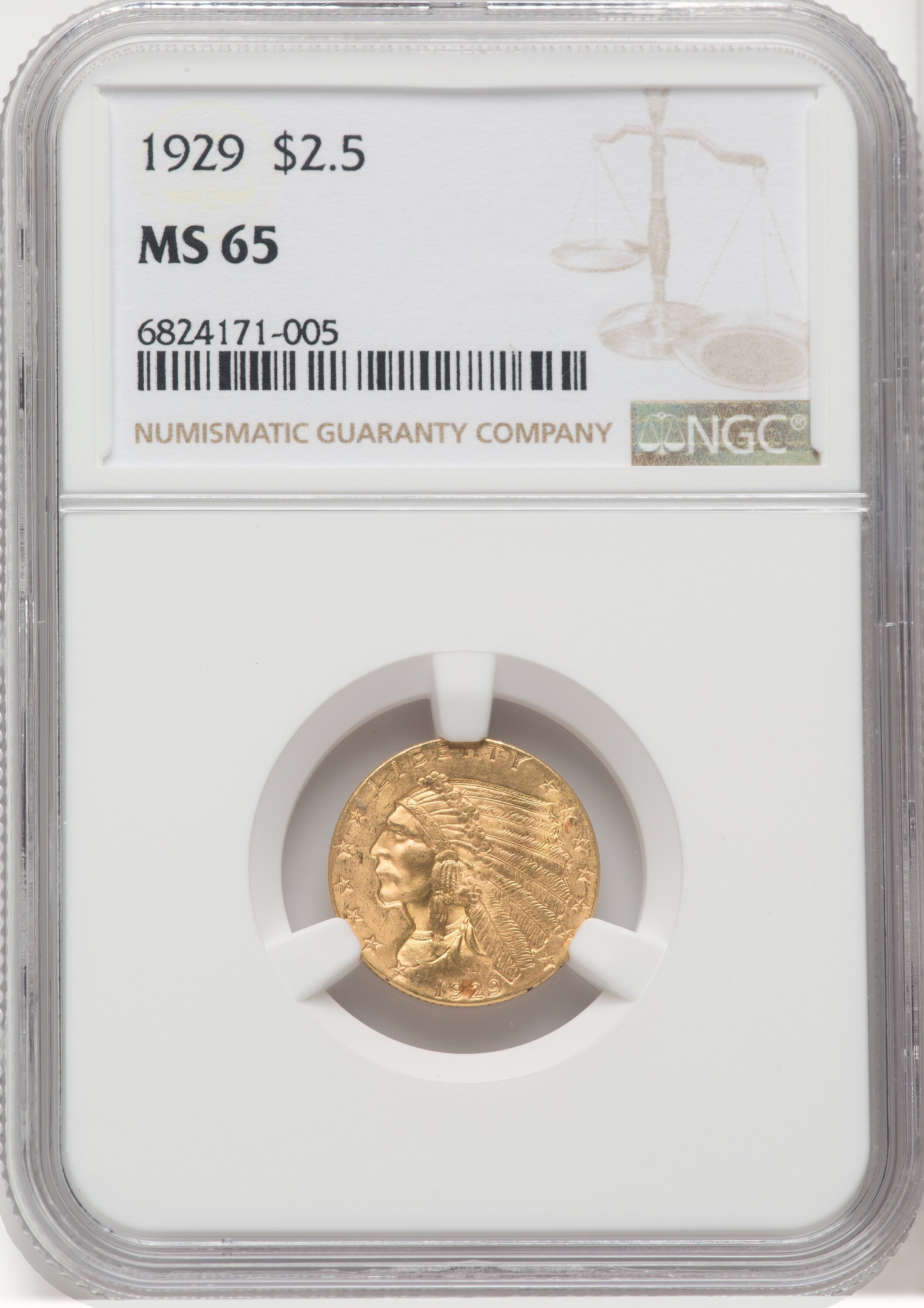 1929 $2 1/2 65 NGC