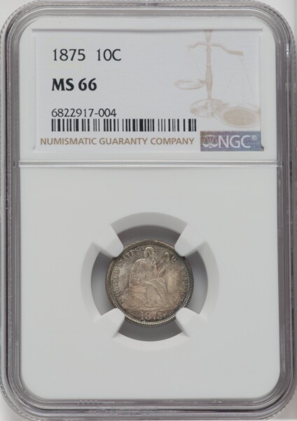 1875 10C 66 NGC