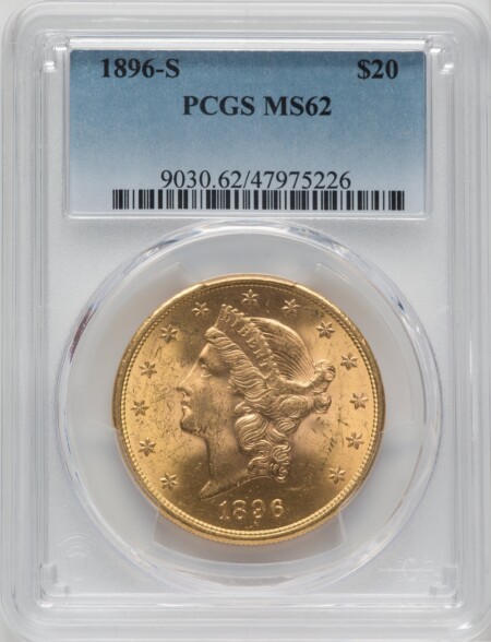 1896-S $20 62 PCGS