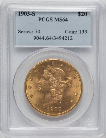 1903-S $20 64 PCGS