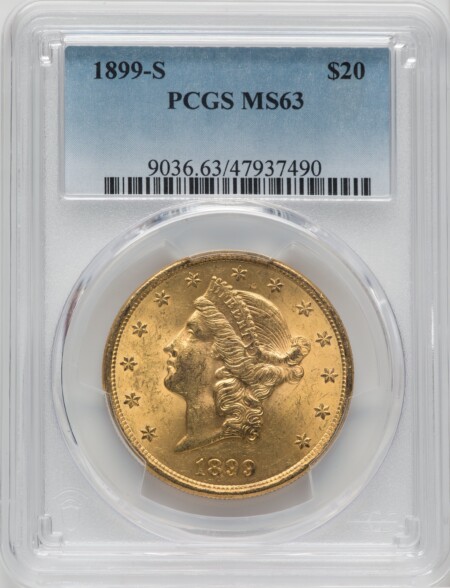 1899-S $20 63 PCGS