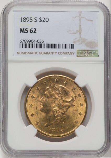 1895-S $20 62 NGC