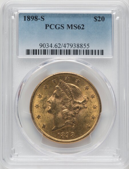 1898-S $20 62 PCGS