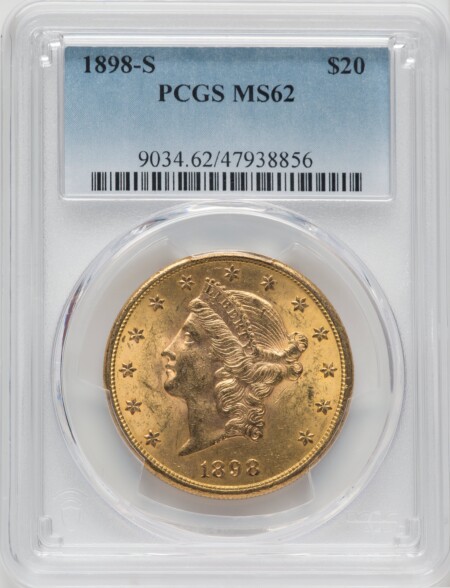 1898-S $20 62 PCGS
