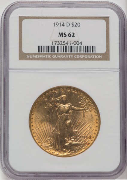 1914-D $20 62 NGC