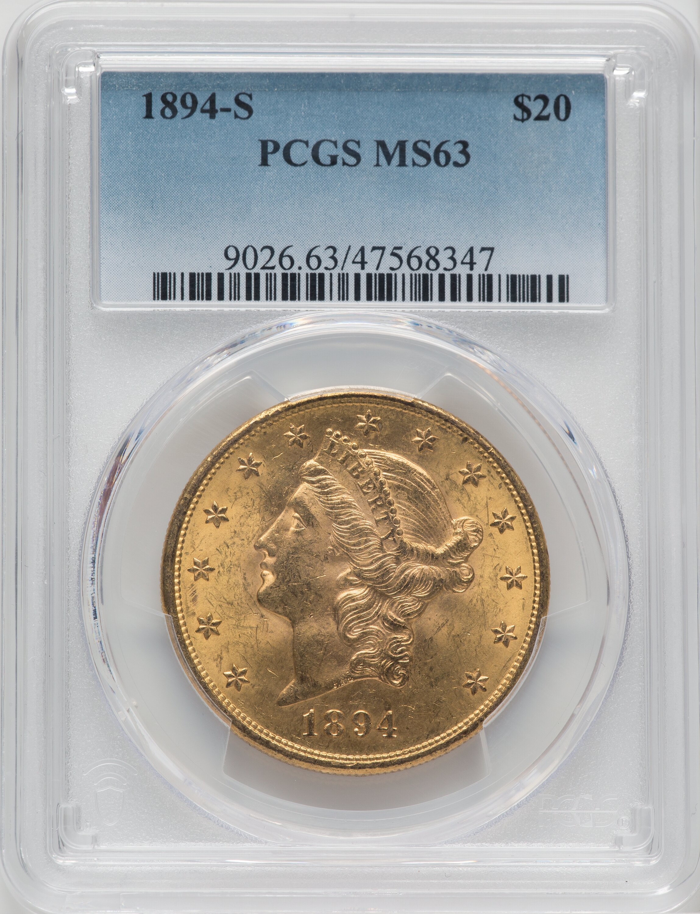 1894-S $20 63 PCGS