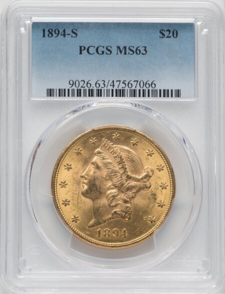 1894-S $20 63 PCGS