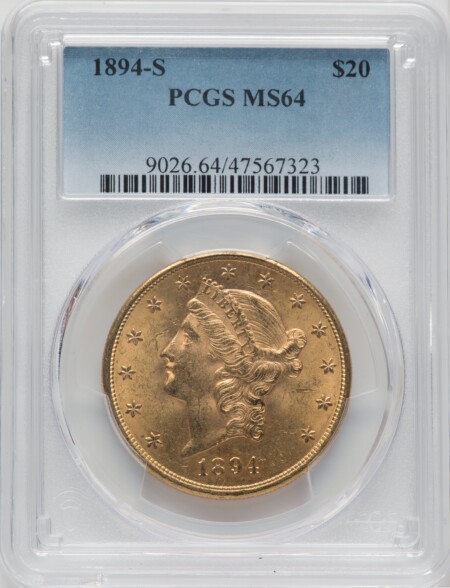 1894-S $20 64 PCGS