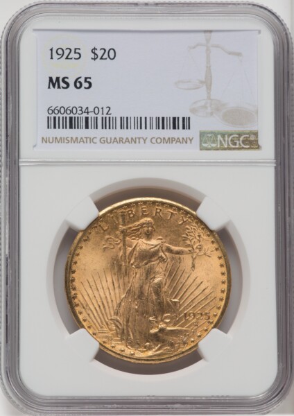 1925 $20 65 NGC
