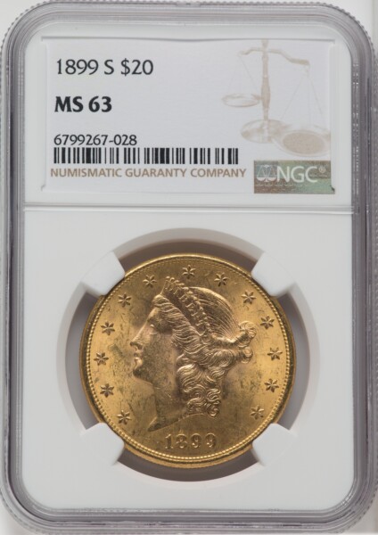 1899-S $20 63 NGC