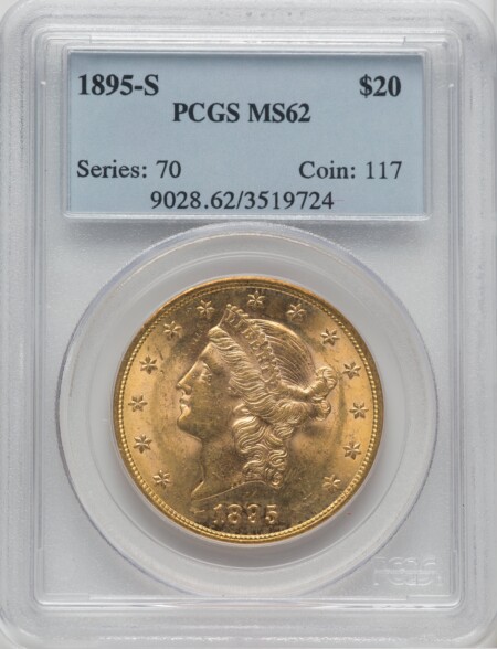 1895-S $20 62 PCGS
