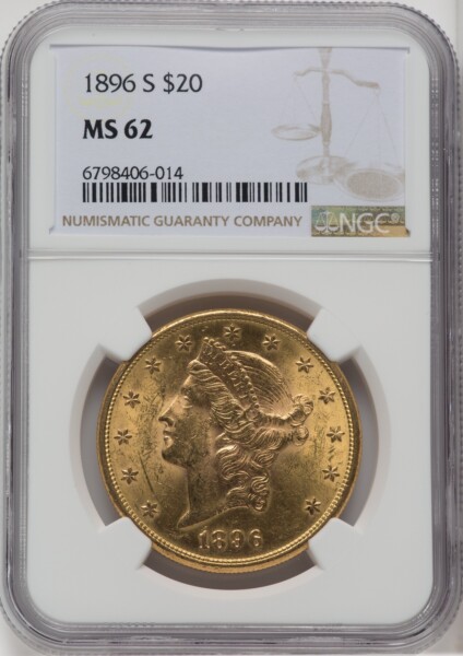 1896-S $20 62 NGC